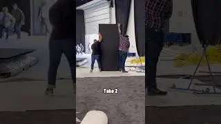 Practicing running through Mr. Beast's wall.