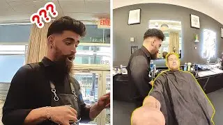 What happens when a 7'1 giant goes for a haircut? 😂