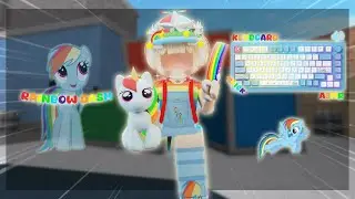 PLAYING MM2 AS RAINBOW DASH *Keyboard ASMR*