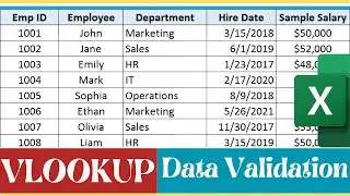 Use Of VLOOKUP & DATA VALIDATION Function In Excel | VLOOKUP Vs Data Validation In Excel