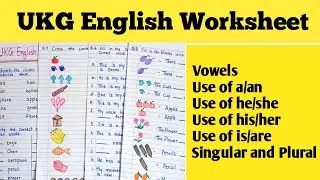 UKG English Worksheet 2024-25 | English Worksheet for UKG/Senior kg|
