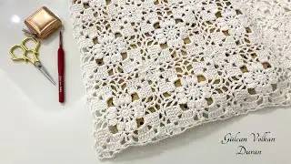 Zarif Desenli Örgü Kare Motif Yapımı - Kolay Örgü Modelleri