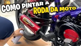 COMO PINTAR A RODA DA MOTO GASTANDO POUCO EM CASA!