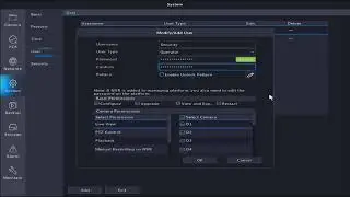 unv nvr - adding user, operator or guest