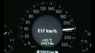 maximum acceleration and speed MB E500