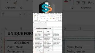 Discover Unique Locations in Excel with One Powerful Formula #excelformula @skillpro00000 #excel