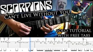 Scorpions - Can't Live Without You guitar solo lesson (with tablatures and backing tracks)