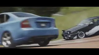Subaru Legacy tries to beat the Black AE86 Turbo (Assetto Corsa)