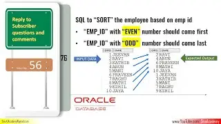 Subscriber Comments Reply Video 56 | SQL to sort employee based on even odd employee number