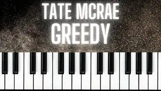 Tate McRae - greedy - Piano Cover Tutorial