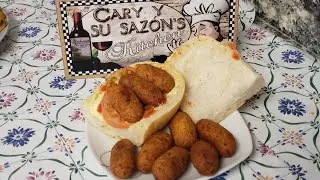 Croquetas de bacalao a lo cubano ,a lo cary y su sazon con mucho amor para todo el que me sigue !