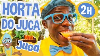 Juca Aprende sobre Frutas em uma Horta! | MARATONA DO JUCA | Blippi em Português | Vídeos Educativos