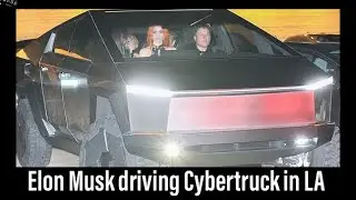 Elon Musk goes for a drive in the Cybertruck