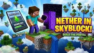 #Minecraft#Nether_portal#Skyblock | Make nether portal | Without Flint and steel | Usama Khan Tips