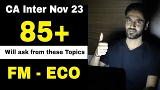 FM ECO Important Topics CA Inter Nov 23 exam important questions chapters November 2023