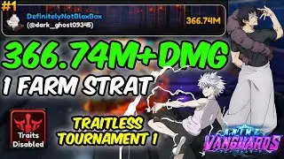 [TRAITLESS] 366.74M+ TOURNAMENT  1 PRO WAVE SKIP | Anime Vanguards