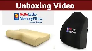 Molty Ortho Memory pillow Cervical support || Molty Ortho Back case || Unboxing