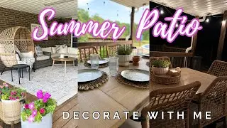 SUMMER 2024 PATIO REFRESH | Decorate The Patio With Me | Outdoor Living Space Inspiration