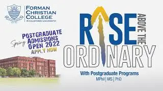 Rise above the Ordinary with Postgraduate at FCCU | Spring Admissions 2022