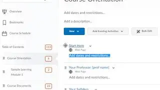 Click and Drag to Reorganize D2L Content