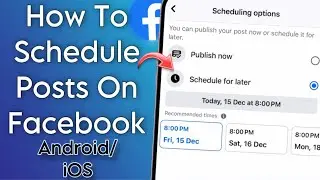 How To Schedule Posts On Facebook!
