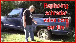 Replacing schrader valve core car tire
