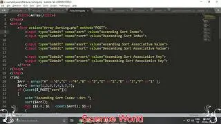 Array Sorting Functions In PHP | Array Sorting By Submit Button