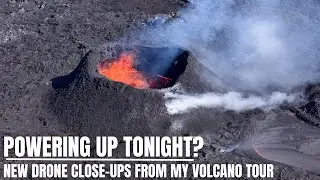 The Eruption Was Powering Up Tonight - Video and Thermal View Samples From My Volcano Tour