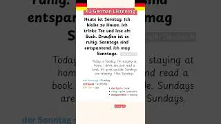 Easy A1 German short story