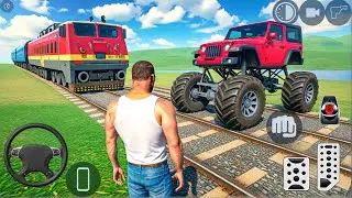 Indian Monster Truck vs Train Ride in Open City Simulator 2025 - Android Gameplay