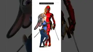 Judy Hopps as Lady deadpool 