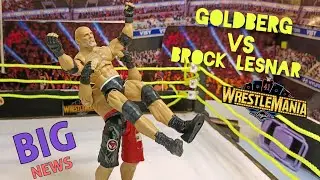 Goldberg vs Brock Lesnar WrestleMania Action Figure Match