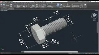 AutoCAD 3D, how to drawing 3D bolt