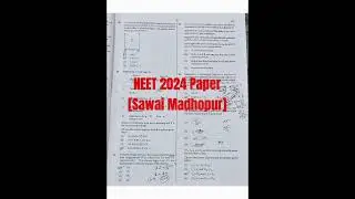 NEET 2024 Paper [Sawai Madhopur] // NEET 2024 Physics #shorts
