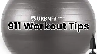 URBNFit Exercise Ball (Multiple Sizes) for Fitness, Stability, Balance and Yoga Ball 911 Workout