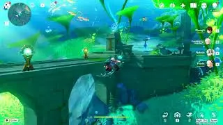 Pneumousia Relay Under Water Puzzle North of Salacia Plain | Genshin Impact
