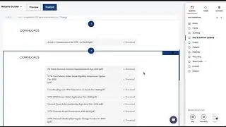 Re order PDF's in Site Builder