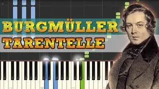 Tarentelle - Op.100 No.20 - Friedrich Burgmüller [Piano Tutorial] (Synthesia)