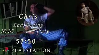 Resident Evil Speedrun: PlayStation (Chris Original Bad Ending NMG Knife Only) PB 57:50