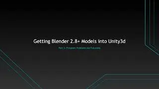 Exporting From Blender 2.8 to Unity3d:  The Easy Way