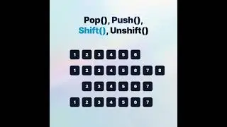 Pop push shift unshift method in 