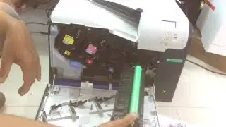 HP Color Laser Jet CP3525 print quality not clear Cleaning Transfer Belt fixed 100%