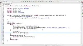Getting the product count from the DB