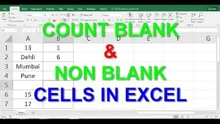 COUNT BLANK and NON BLANK CELLS in EXCEL
