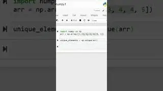 Remove duplicate elements from a NumPy array#numpy #python3