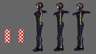 Spine Joint : CGキャラクターセットアップ : 胴体のジョイント