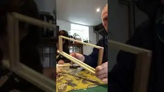 Making a beehive frame with wax foundation