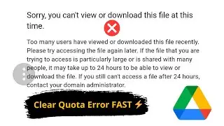 How to Fix Google Drive Quota Exceeded Error