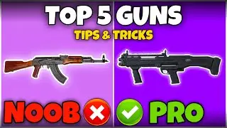 TOP 5 GUNS IN BGMI & PUBG MOBILE THAT EVERY PRO PLAYER USES🔥TIPS AND TRICKS.