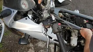 Замена тросика сцепления Kawasaki zr-7s